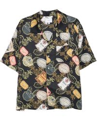 Rhude - Vin Bandana Print Button-Up Shirt - Lyst