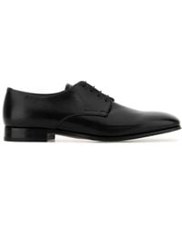 Prada - Ovine Leather Lace-Up Shoes - Lyst