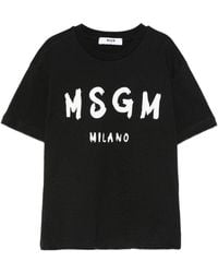 MSGM - T-Shirt With Logo - Lyst