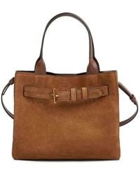 Tom Ford - Suede Calf Smooth Calf Small Tote - Lyst