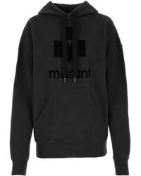Isabel Marant - Cotton Mansel Hoodie Sweatshirt With Front Logo - Lyst