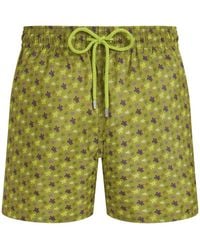 Vilebrequin - Swim Shorts With Turtle Print And Matching Pouch - Lyst