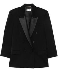 Saint Laurent - Grain De Poudre Tuxedo Jacket - Lyst
