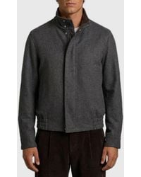 Lardini - Anthracite Barcon Bomber Jacket - Lyst