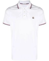Moncler - Logo-appliqué Regular-fit Cotton Polo Shirt - Lyst