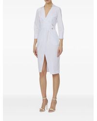 Elisabetta Franchi - Stretch Cotton Dress - Lyst
