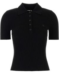 Courreges - Courregès Viscose Blend Polo Shirt - Lyst