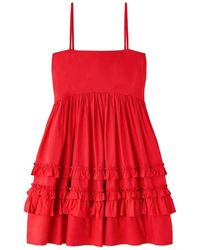 Ganni - Organic Cotton Mini Dress - Lyst