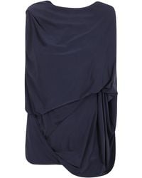 Entire studios - Lycra Side Drape Top - Lyst