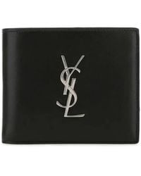 Saint Laurent - Cassandre East/West Leather Wallet - Lyst