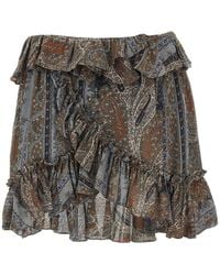 Saint Laurent - All Over Print Skirt - Lyst