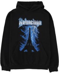 Balenciaga - Felpa Con Stampa - Lyst