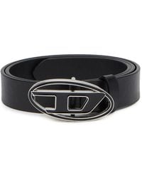 DIESEL - Logo-buckle Leather Belt - Lyst