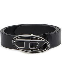 DIESEL - Logo-buckle Leather Belt - Lyst