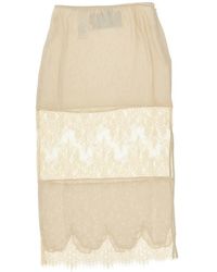Pinko - Jacquard And Lace Midi Skirt - Lyst