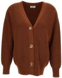 Elisabetta Franchi - V-Necked Cardigan - Lyst