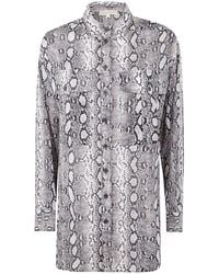 MICHAEL Michael Kors - Long Sleeve Oversized Snake Shirt - Lyst