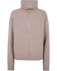 Filippa K - "Ribbed" Wool Half Zip Sweater - Lyst