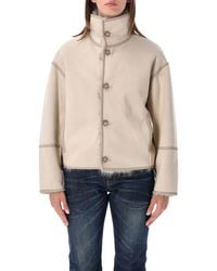 Urbancode - Short Jacket Toscana Faux Fur Reversabel - Lyst