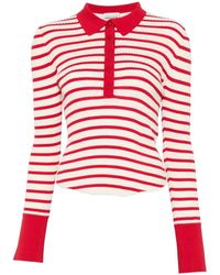 Semicouture - Aida Striped Cotton Polo Shirt - Lyst