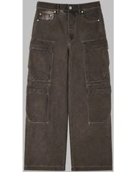 Rick Owens - Cargo Jeans Cotton Denim - Lyst