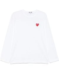 COMME DES GARÇONS PLAY - Heart Cotton T-Shirt - Lyst