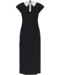 Thom Browne - Polo Dress With Intarsia And Rwb Detail - Lyst