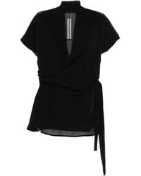 Rick Owens - Silk Wrap Top - Lyst
