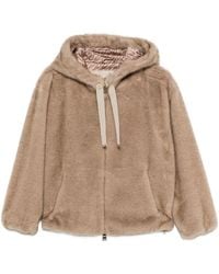 Herno - Faux Fur Hooded Jacket - Lyst