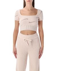 Nike - Phoenix Cozy Bouclé Crop Top - Lyst