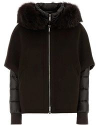 Moorer - Piumino Con Lana,Ca Con Pelo Volpe - Lyst