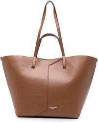 Emporio Armani - Medium Leather Tote Bag - Lyst