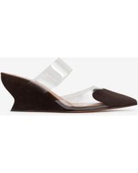 Alaïa - Transparent-Panel Wedge Sandal - Lyst