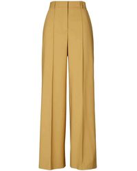 Tory Burch - Wide-Leg Wool Trousers - Lyst