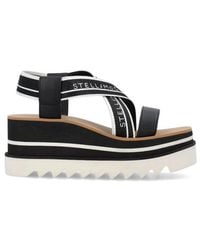 Stella McCartney - Two-Tone Fabric Sneak Elyse Sandals - Lyst