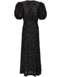 ROTATE BIRGER CHRISTENSEN - All-Over Sequin-Embellished Midi Dress With Ribbon Fastening - Lyst