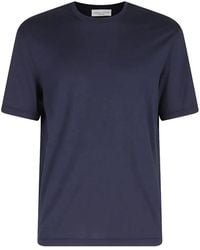 Roberto Collina - Striped Knitted Cotton T-Shirt - Lyst
