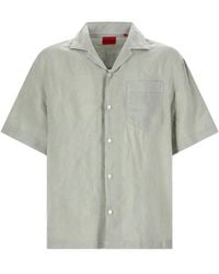 HUGO - Linen Shirt - Lyst