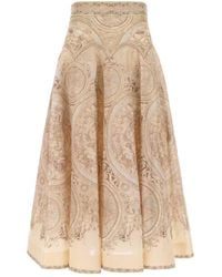 Zimmermann - Ascent Panelled Midi Skirt - Lyst