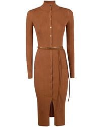 Elisabetta Franchi - Midi Knit Dress - Lyst