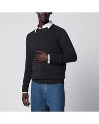 Drumohr - Dark Cashmere Crew-Neck Sweater - Lyst