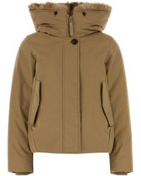 Woolrich - Short Parka Faux Fur - Lyst