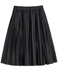 Jil Sander - Denim Midi Round Skirt - Lyst
