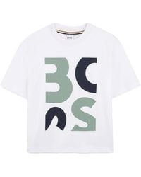 BOSS - T-Shirt Con Stampa Logo - Lyst