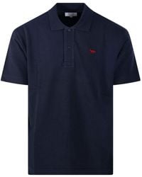 Maison Kitsuné - Maison Kitsuné Profile Fox Cotton Polo Shirt - Lyst