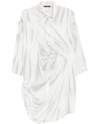High - Draped Button-Front Shirt - Lyst