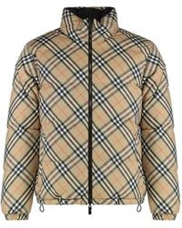 Burberry - Reversible Snowdon Check Down Jacket - Lyst