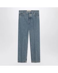 Valentino - Medium Jeans With Cabochons - Lyst