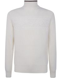 ZEGNA - Pure Wool Pearl Stitch High Neck - Lyst