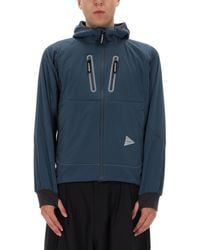 and wander - Modern Nylon Jacket With Ribbed Cuffs - Lyst